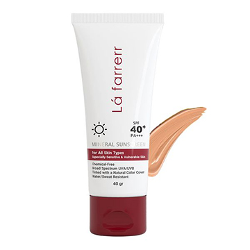 ضدآفتاب مینرال رنگی لافارر SPF40
